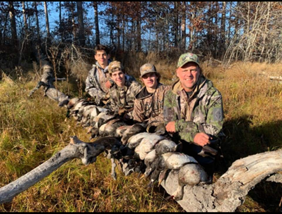 A day out in the wild having fun hunting with family and friends.