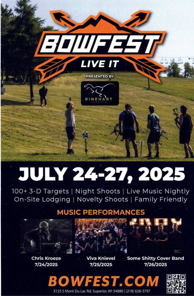 BOWFEST  LIVE IT  JULY 24-27, 2025 SUPERIOR, WI.