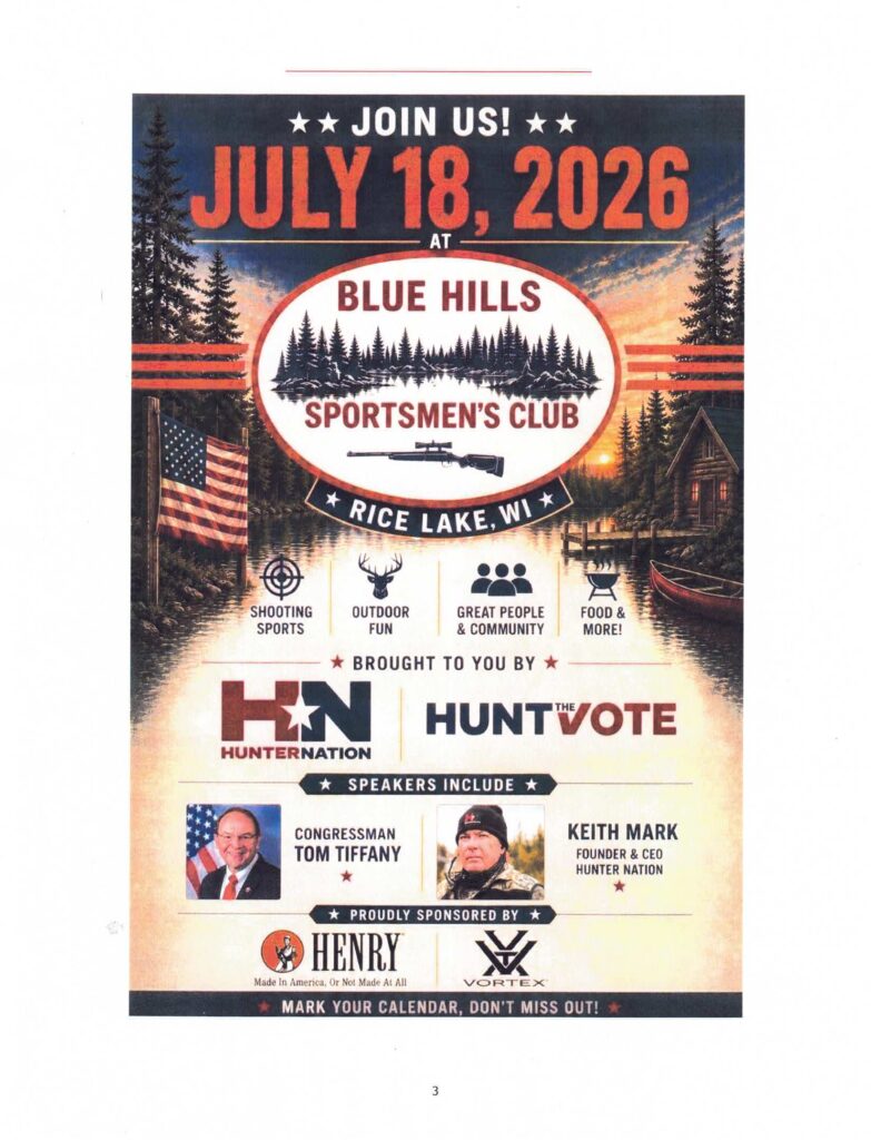 YOU’RE INVITED TO CELEBRATE AMERICA’S 250TH BIRTHDAY IN RICE LAKE, WI  JUNLY 18TH